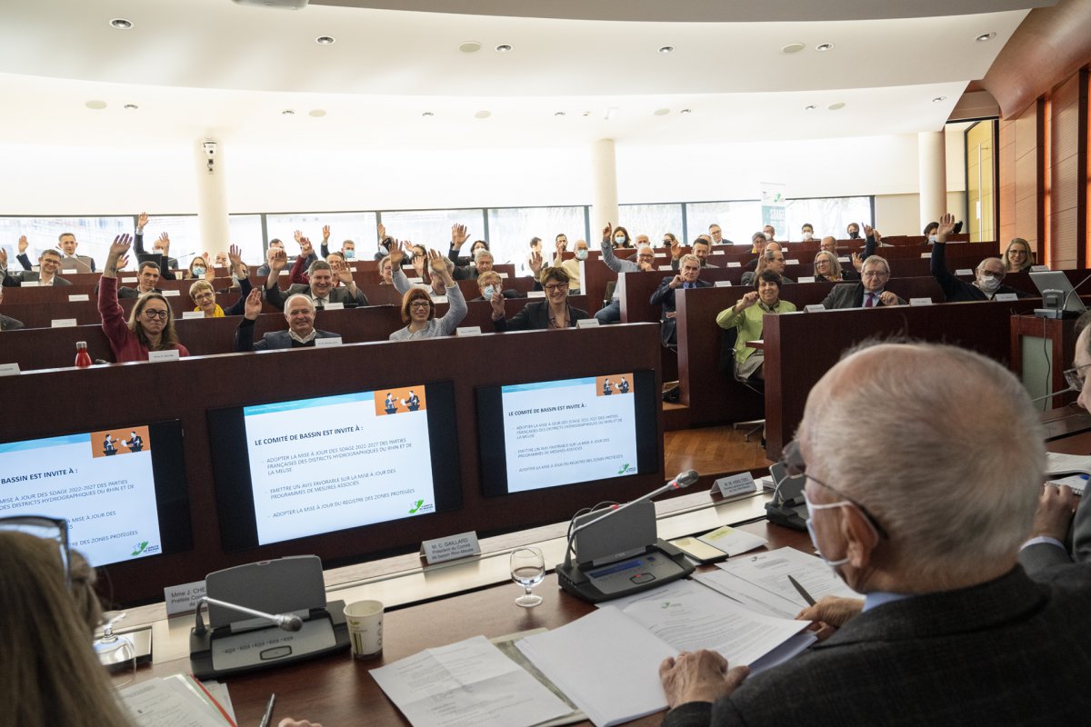 Autre photo du vote à mains levées