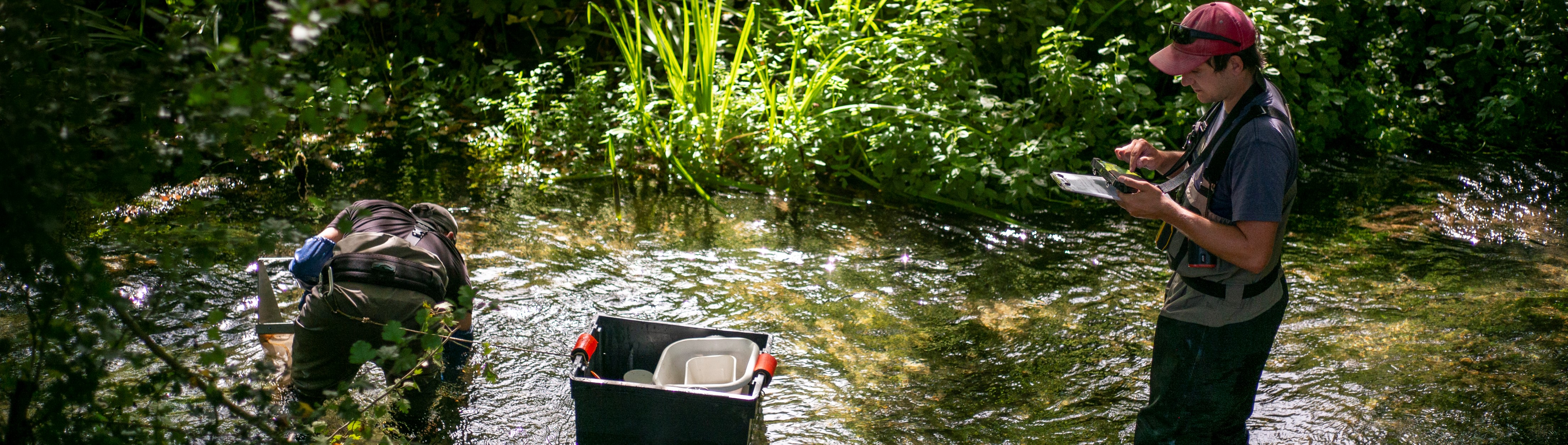 Opération de prélèvement d'eau dans une rivière