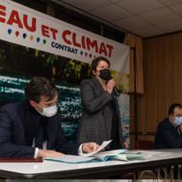 Prise de parole pour la signature du CTEC